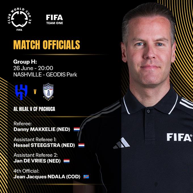 Việc sắp xếp trọng tài cho ngày cuối cùng của vòng bảng Club World Cup đã được công bố. Ma Ning sẽ là trọng tài thứ tư cho Real Madrid.