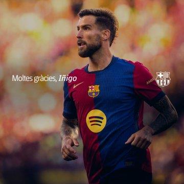 Quan chức Barcelona: Trung vệ 34 tuổi Inigo rời đội; có thông tin cho rằng anh sẽ gia nhập Riyadh Victory